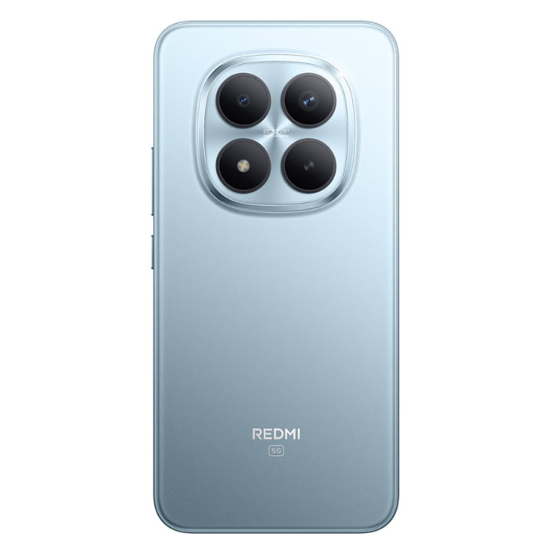 Xiaomi Redmi Note 15 Pro+ 8GB/256GB Azul con acabado metalizado y módulo de triple cámara trasera grande en forma cuadrada, logo Redmi y 5G visible