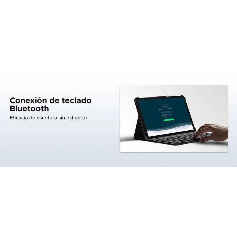 Teclado Bluetooth para Doogee Tab A9 Pro+ 11 polegadas, capa com suporte e digitação eficiente; cor azul, conexão sem fio estável e rápida