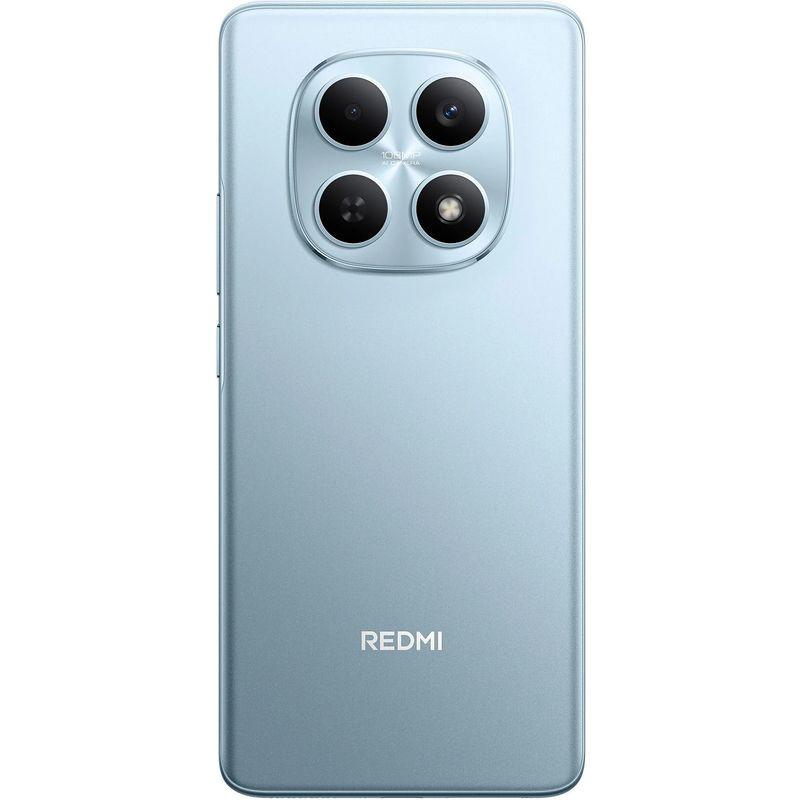 Xiaomi Redmi Note 15 4G azul com traseira fosca e módulo de câmeras quadrado com quatro lentes grandes; logotipo Redmi central inferior; 8GB RAM 256GB