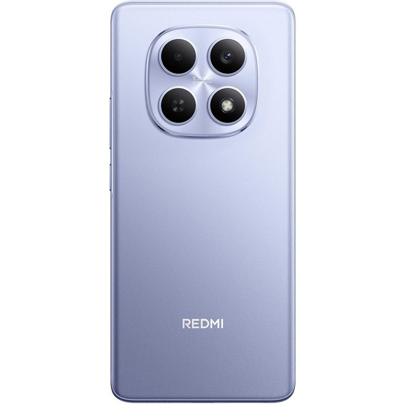Xiaomi Redmi Note 15 4G 8GB/256GB Lila com traseira lilás metálica, módulo quadrado com quatro câmeras salientes e logo Redmi centralizado