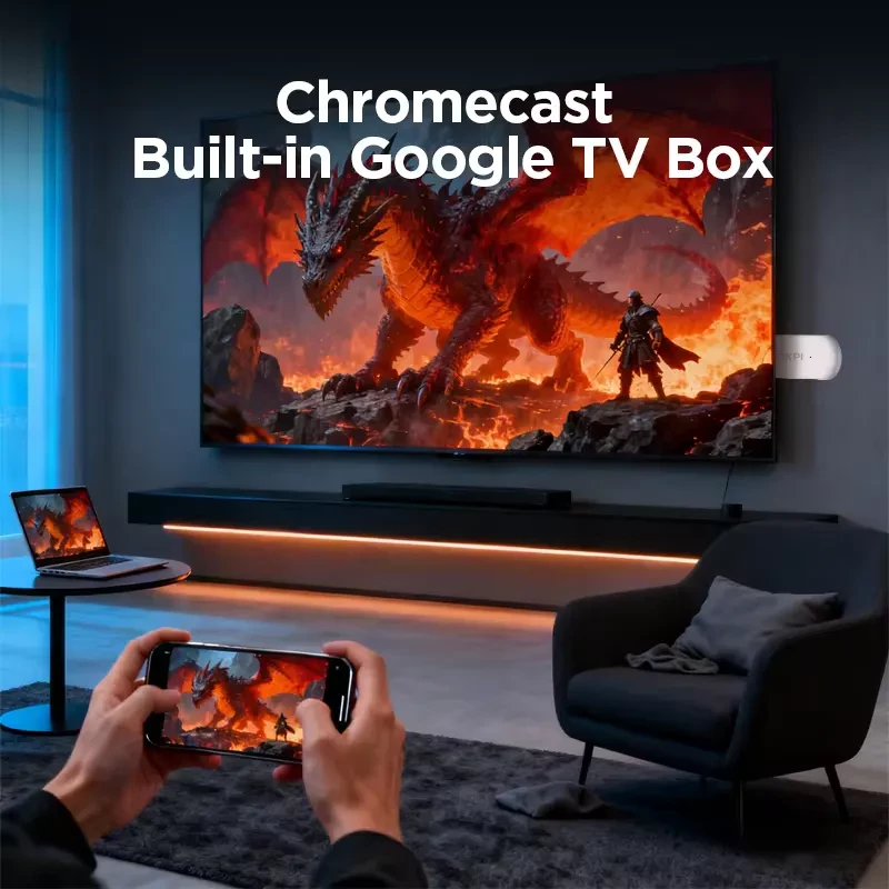 Clé TV blanche compacte Tanix Kickpi KP2 avec HDMI, port latéral, marquage KICKPI. Format stick discret pour Android TV, finition lisse élégante