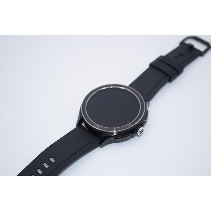 Xiaomi Watch 2 Pro Bluetooth Noir rénové excellent état boîtier rond métal lunette argentée écran noir bracelet silicone noir boucle classique