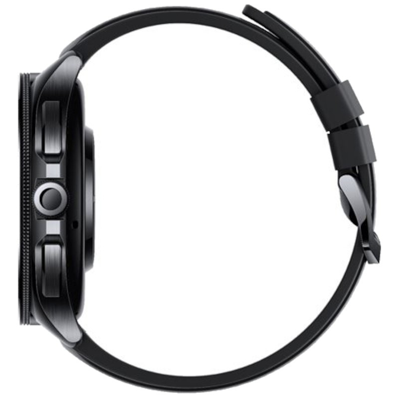 Xiaomi Watch 2 Pro Bluetooth noir rénové excellent état boîtier rond métal noir profil fin deux boutons et couronne bracelet silicone noir ajustable