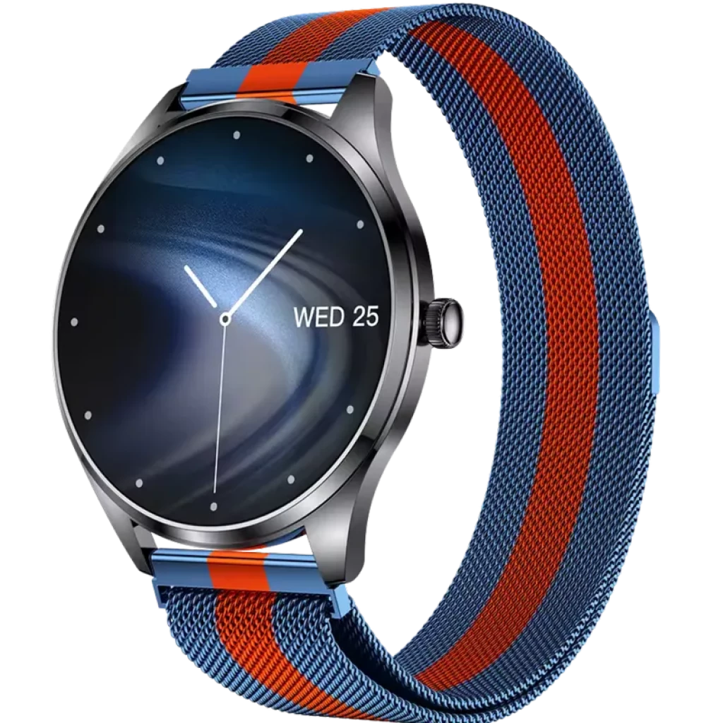 TN99 Smartwatch avec bracelet milanais rouge/bleu Appels BT