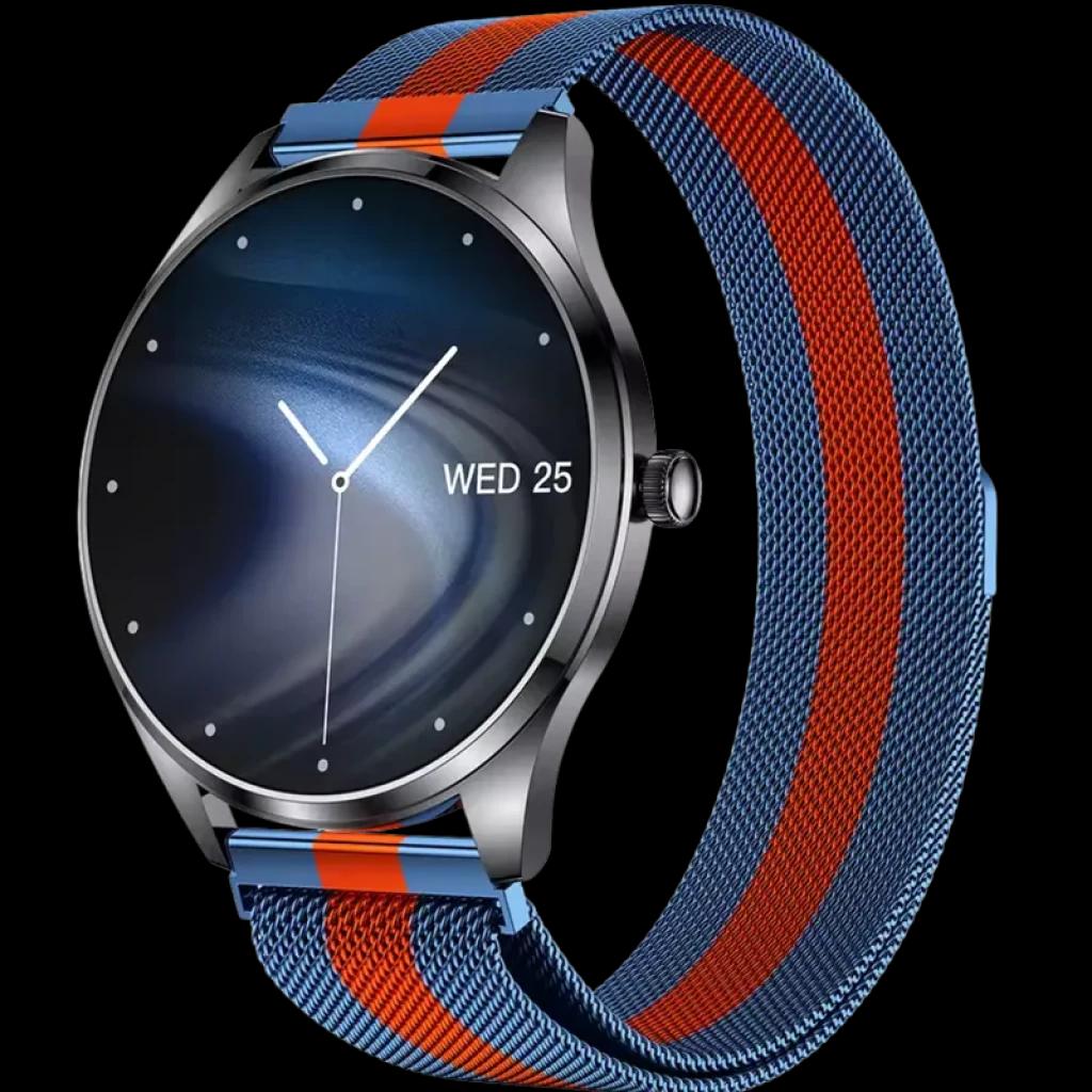 TN99 Smartwatch avec bracelet milanais rouge/bleu Appels BT