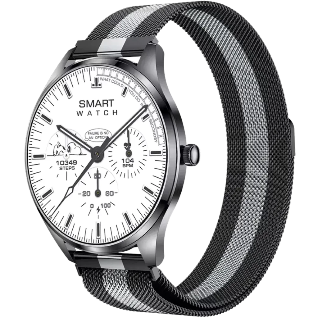 TN99 Smartwatch con Correa Milanesa Plata/ Negro
