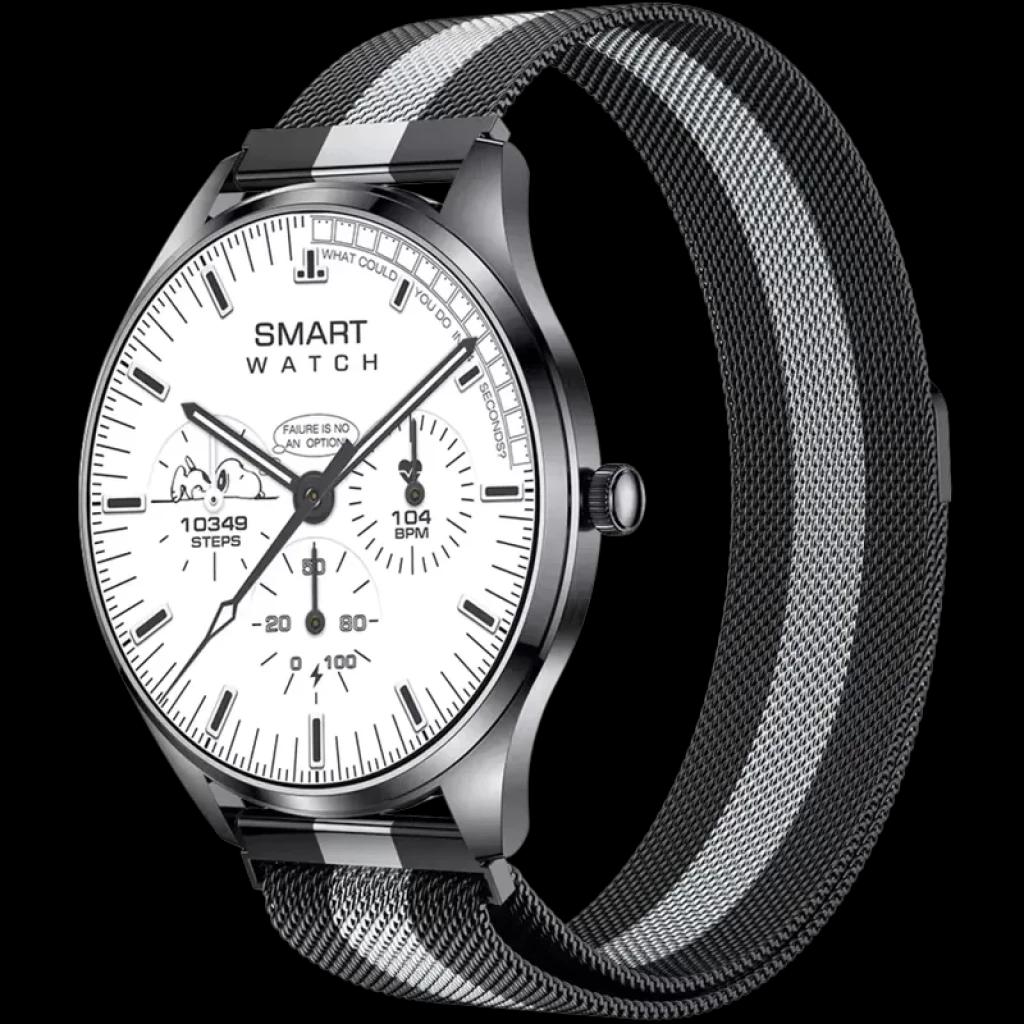 TN99 Smartwatch con Correa Milanesa Plata/ Negro