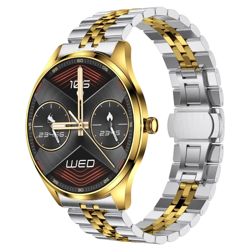 TN99 Smartwatch avec bracelet métallique doré