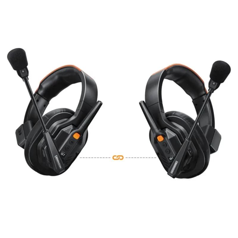 COMICA Seekcom S1 Sistema Intercom con Micrófono Inalámbrico y Auricular Profesional Pack2: dos diademas negras con micrófono boom, botones y acentos