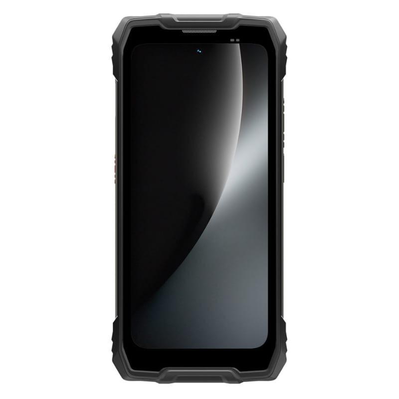 Smartphone robusto Blackview Rock 2 5G negro con pantalla de 6,67 pulgadas, marcos reforzados y frontal limpio; diseño resistente y moderno