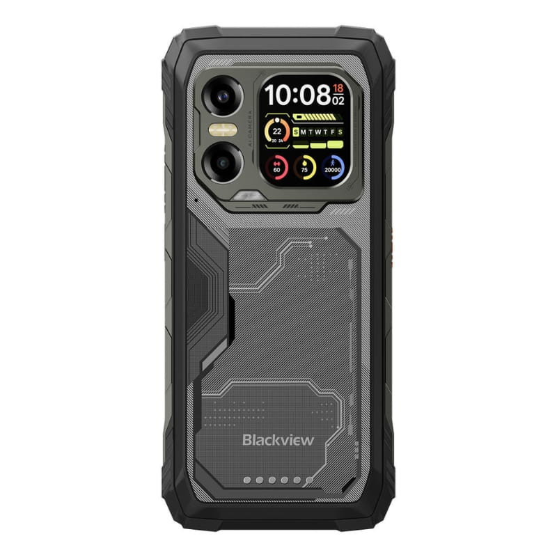Blackview XPLORE X1 5G negro robusto con pantalla secundaria de 2,01 pulgadas, doble cámara trasera con sensor principal de 108 MP y diseño resistente
