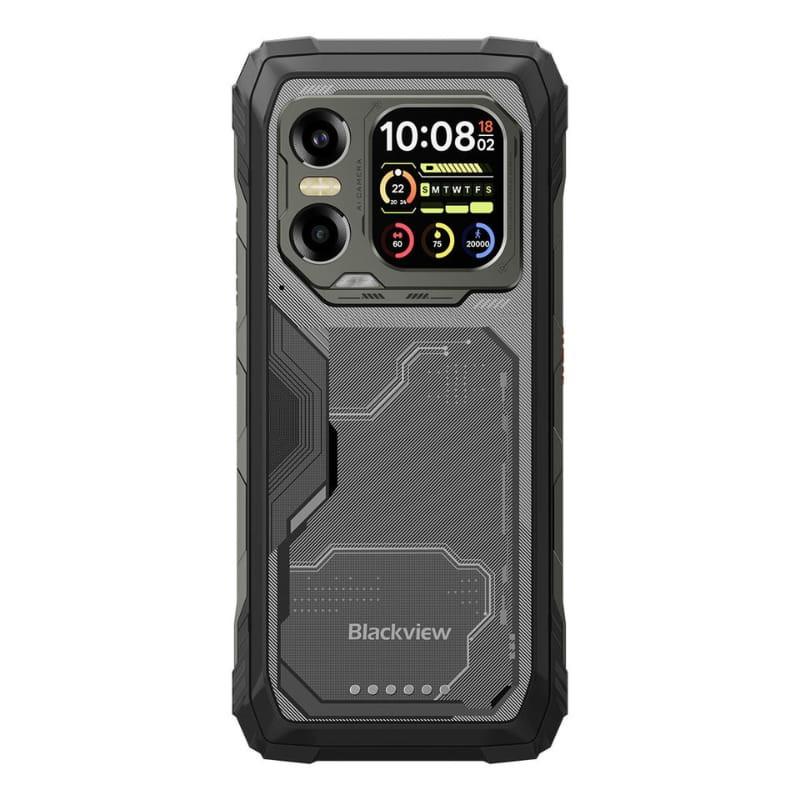Blackview XPLORE X1 5G negro robusto con pantalla secundaria de 2,01 pulgadas, doble cámara trasera con sensor principal de 108 MP y diseño resistente