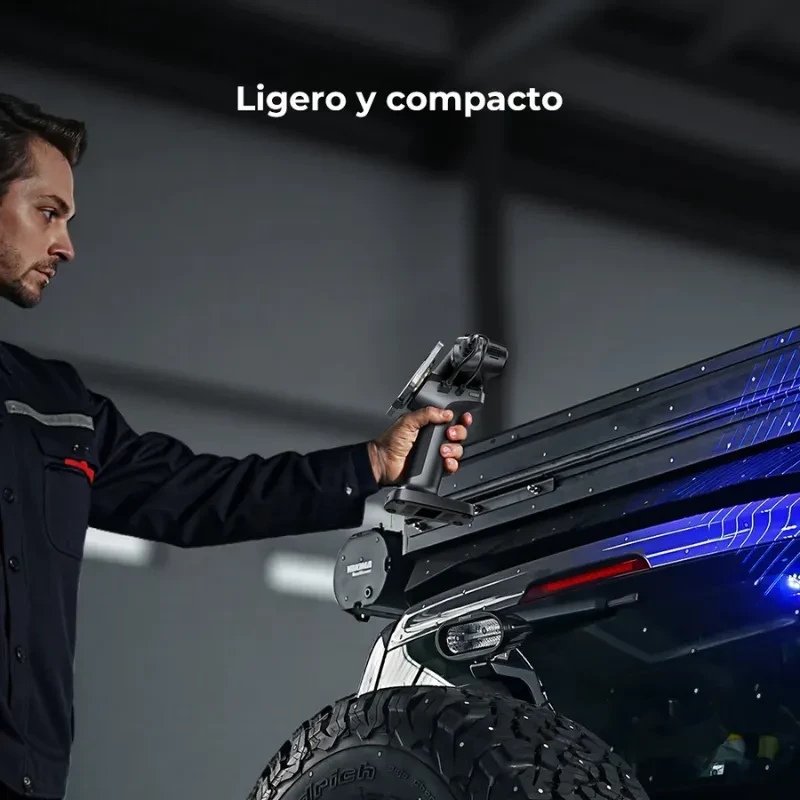 Creality Mango para Escaner Creality RaptorX, mango ergonómico y ligero en gris oscuro, diseño compacto con botones accesibles y agarre antideslizante