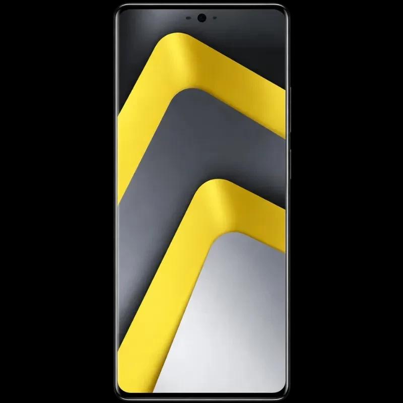 Traseira do Xiaomi Poco M8 5G preto com módulo de câmera quadrado, três lentes grandes e flash, acabamento fosco com faixas laterais texturizadas