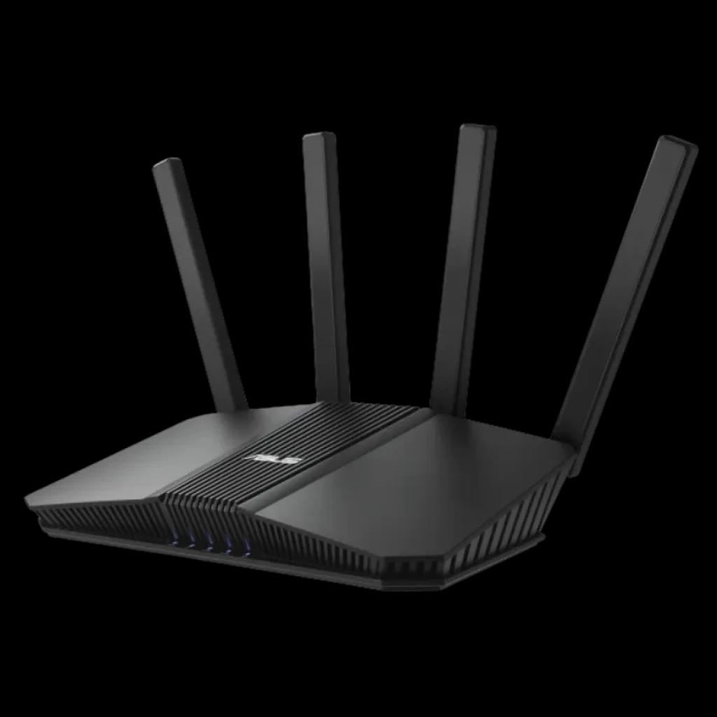 Router ASUS RT-BE82U WiFi 7 con antenas y Aura RGB