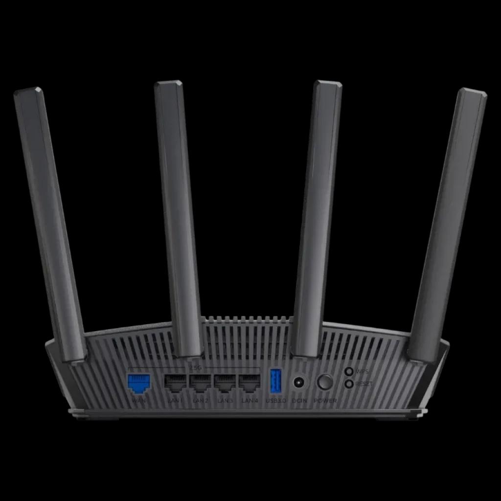 Panel de puertos 2.5G WAN y LAN del ASUS RT-BE82U