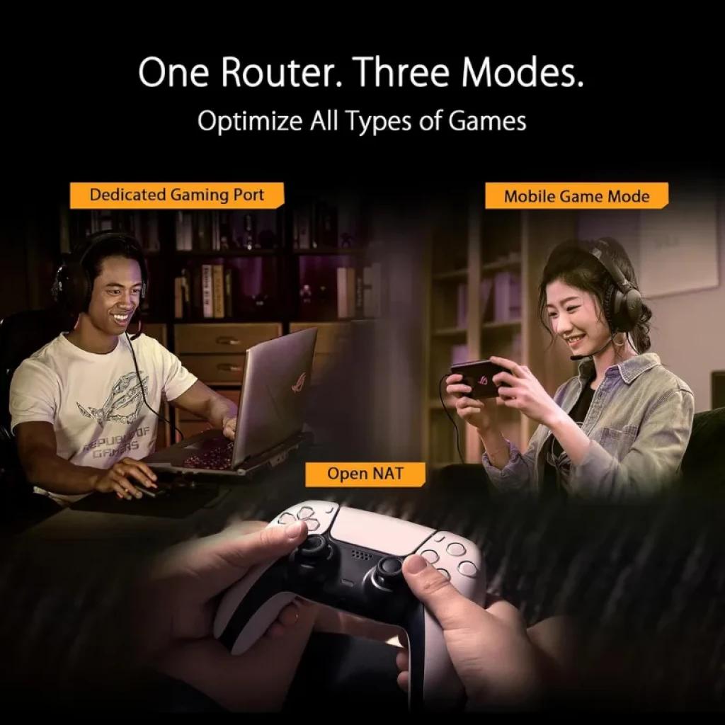 Routeur double bande ASUS TUF Gaming BE3600 WiFi 7 avec port gaming dédié, mode jeux mobiles et Open NAT