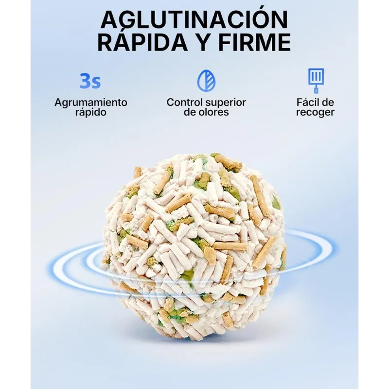 Image illustrative montrant les caractéristiques des grumeaux de litière pour chat Urine Monitor