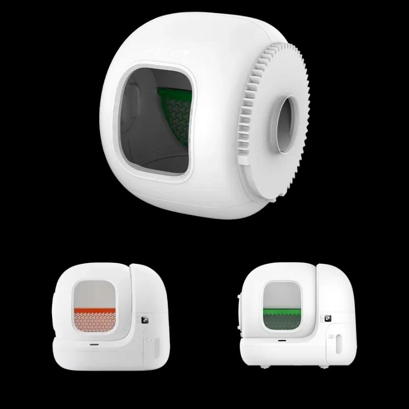 Vista del PETKIT Cylinder Max y los areneros autolimpiables compatibles 