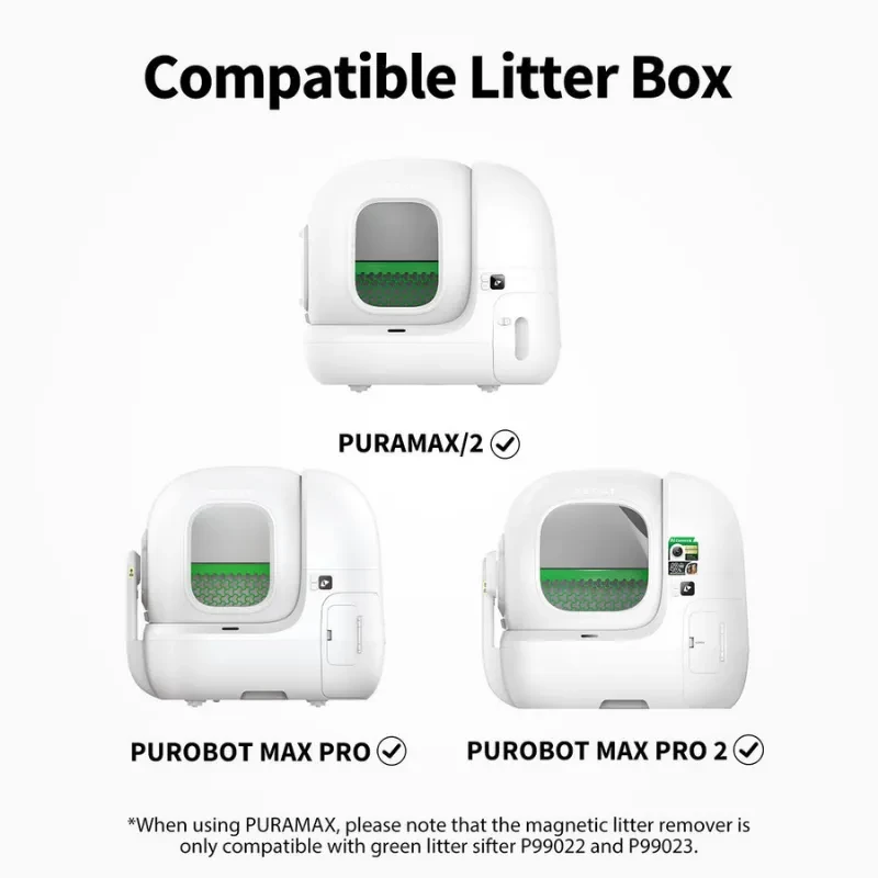 Imagem ilustrativa das caixas de areia autolimpantes compatíveis com o PETKIT Conjunto de Pá Magnética para Areia de Gatos P99021