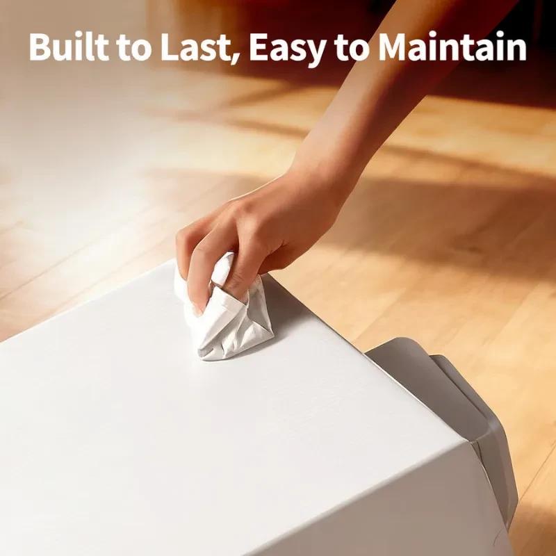 Image illustrative mettant en avant la facilité de nettoyage de la hotte à entrée frontale PETKIT