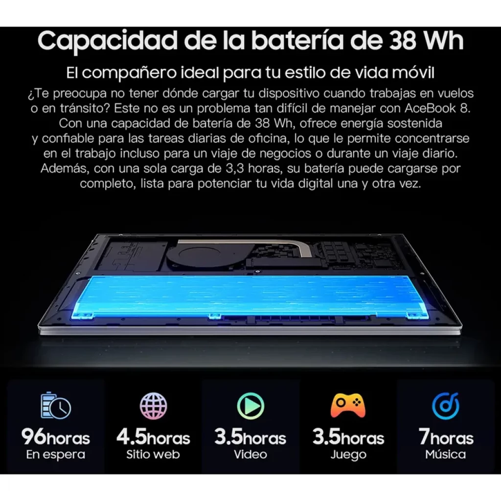 BLACKVIEW AceBook 8 con sistema de enfriamiento de 16800 mm², ventilador silencioso y disipación de calor eficiente para rendimiento estable y sin ruido