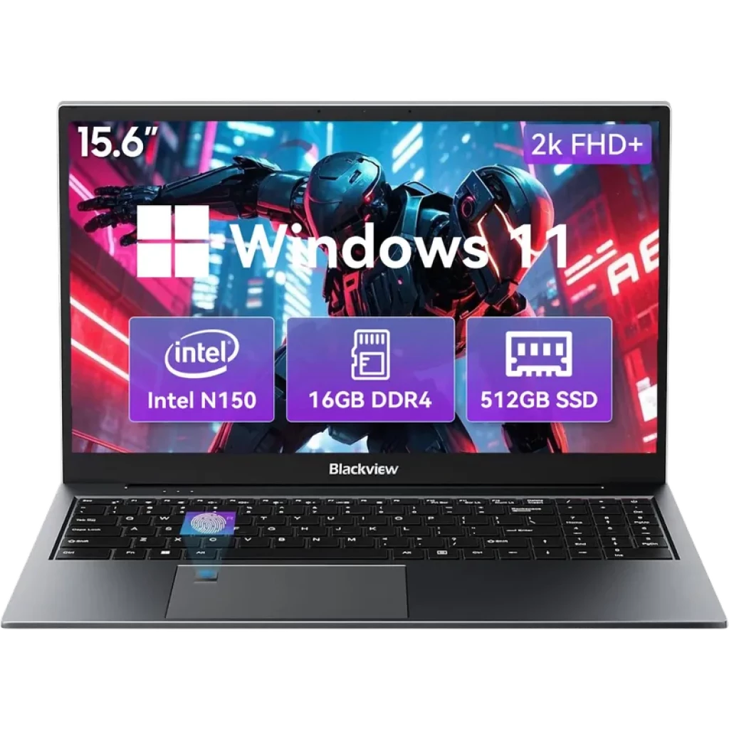 BLACKVIEW AceBook 8, 15,6 " Full-HD, Intel Twin Lake N150, 16 GB RAM, 512 GB SSD, UHD Graphics, Windows 11 Home - Ordenador Portátil