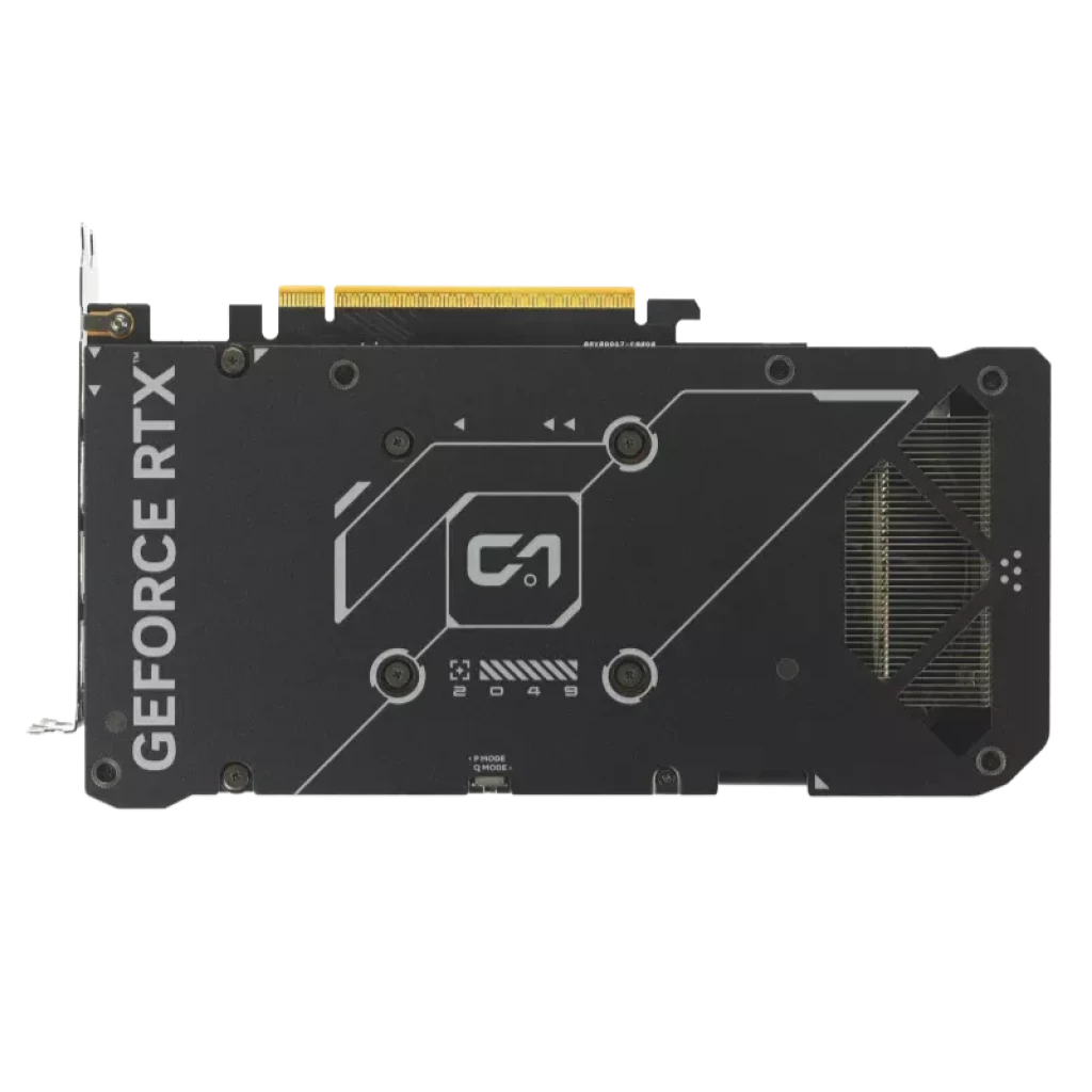 Plaque arrière métallique renforcée de la carte graphique ASUS Dual RTX 5060