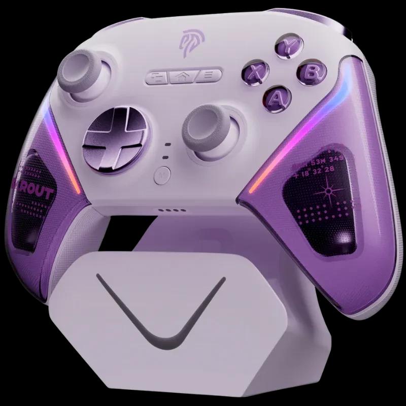 EasySMX D10 PC Púrpura - Mando mulitplataforma con Base de Carga Inteligente