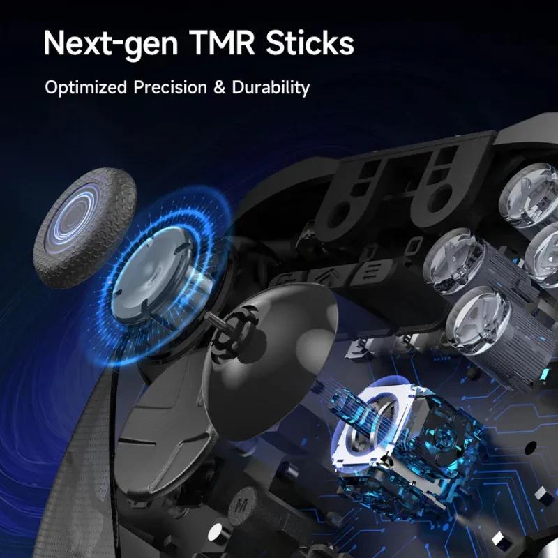 EasySMX D10 PC Negro con sticks TMR de nueva generación, precisión optimizada y durabilidad, módulo de joystick mejorado y componentes internos visibles