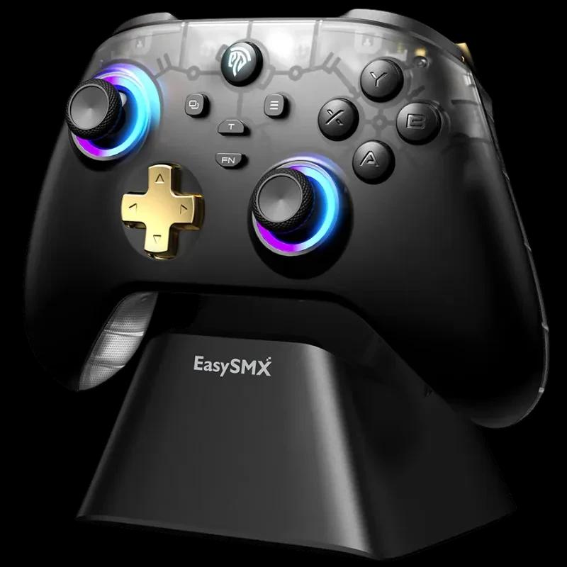 EasySMX D05 PC Noir - Manette multi-plateforme avec socle de recharge, joysticks à effet Hall et gâchettes
