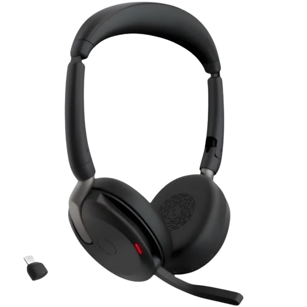 Jabra Evolve2 65 Flex Link380c UC Stereo - Auriculares de diadema ANC híbrido