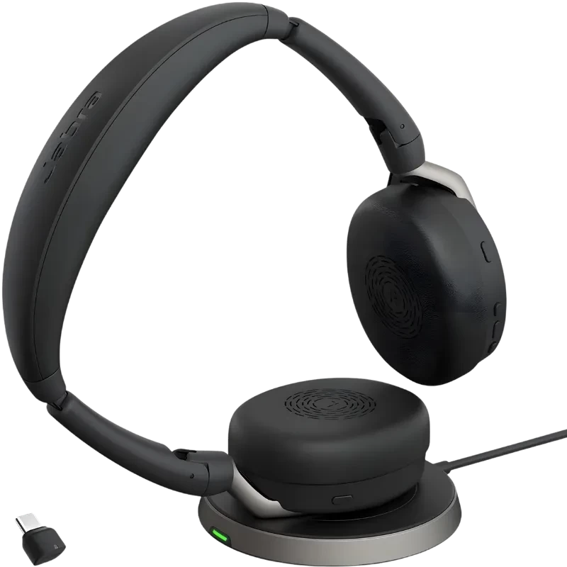 Jabra Evolve2 65 Flex MS Stereo USB-C - Casque sans fil à arceau avec base de recharge