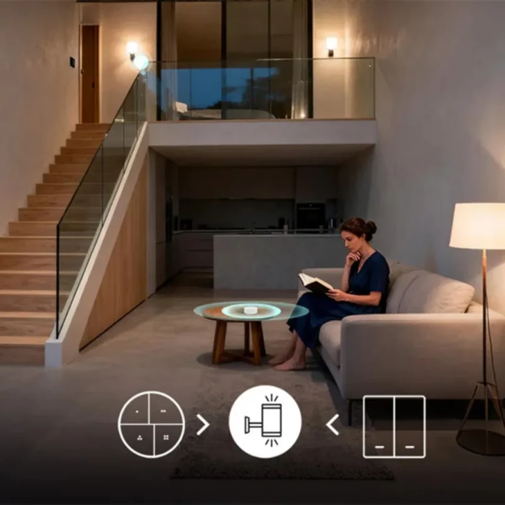 Sonoff SNZB-01M Smart Wireless ZigBee - Interruptor inteligente 4 en 1 con diseño minimalista, botones táctiles y escenas; ideal para sala moderna iluminada