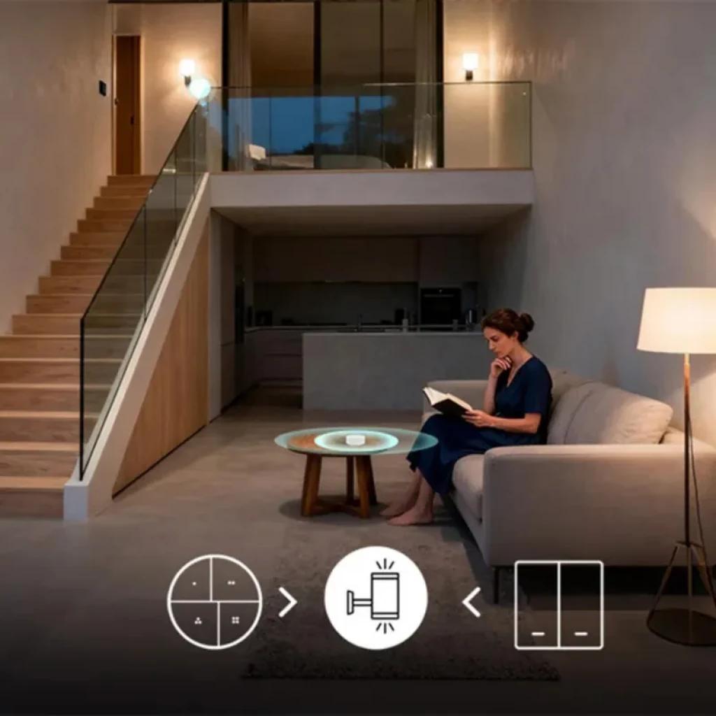 Sonoff SNZB-01M Smart Wireless ZigBee - Interruptor inteligente 4 en 1 con diseño minimalista, botones táctiles y escenas; ideal para sala moderna iluminada