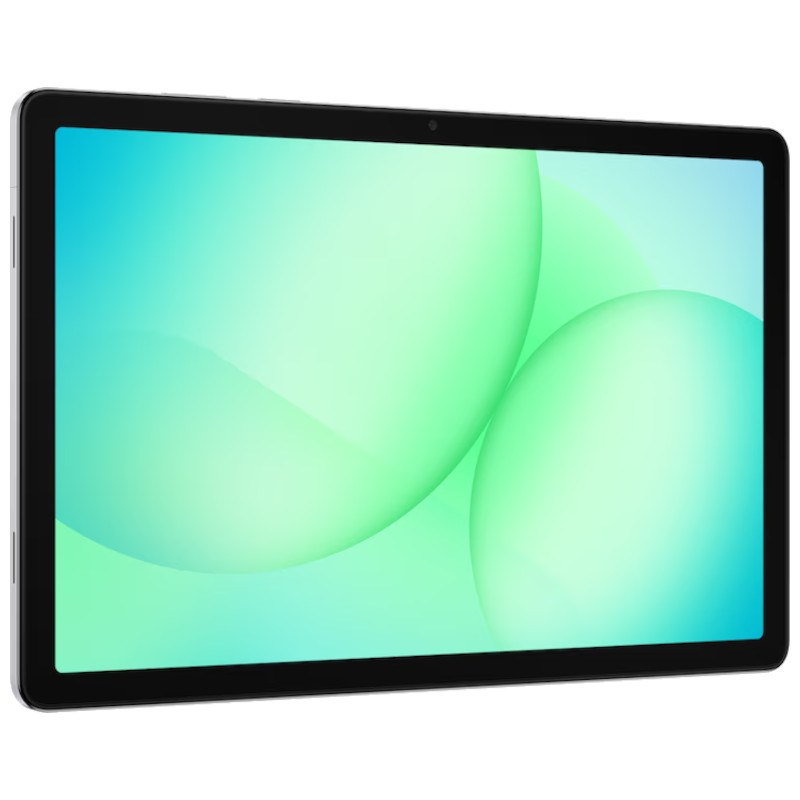 Samsung Galaxy Tab A11+ 8 GB/256 GB Prateado com ecrã amplo de molduras finas, câmara frontal centralizada e corpo metálico prateado elegante