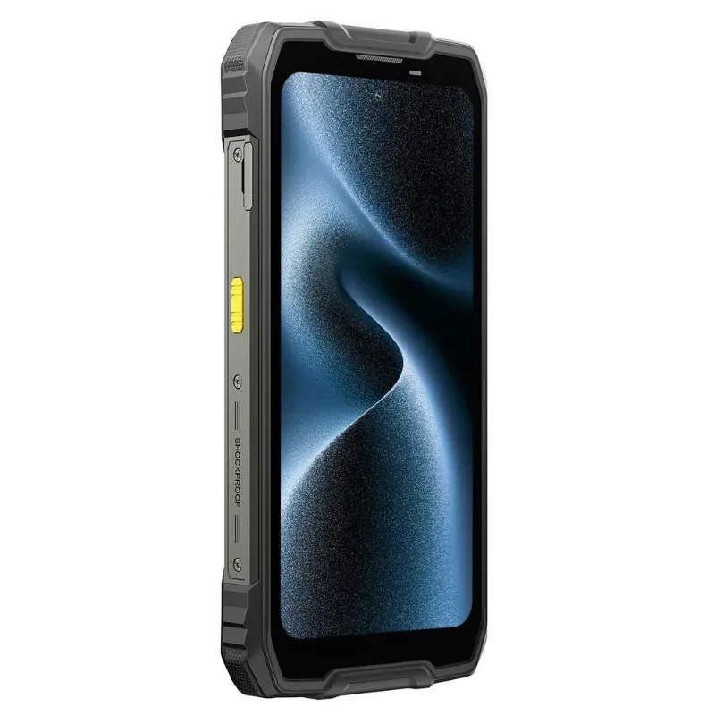 Vista a 45 graus do Oscal Pilot 5 com tecla especial em amarelo e bordas pretas