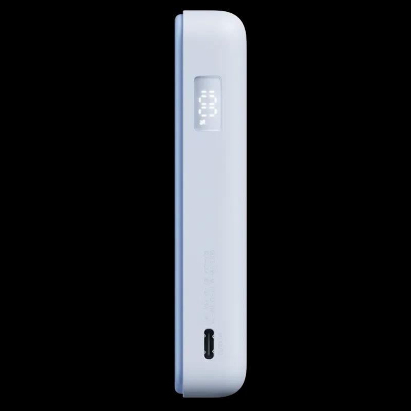 Xiaomi Magnetic Power Bank 10000 33W Azul con soporte integrado, indicador LED de batería en el lateral y puerto USB-C inferior en diseño delgado y magnético