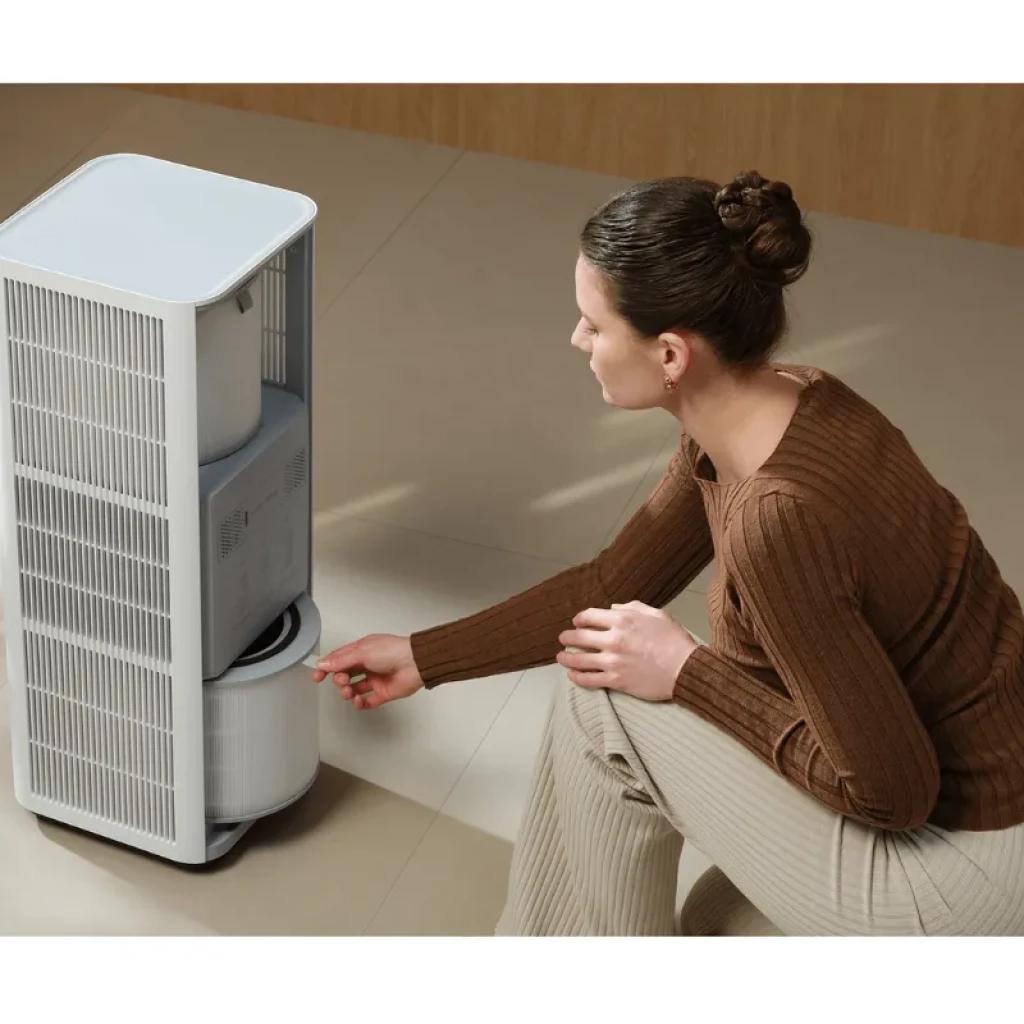 Imagem promocional da remoção do filtro para o Mijia Smart Air Purifier Max