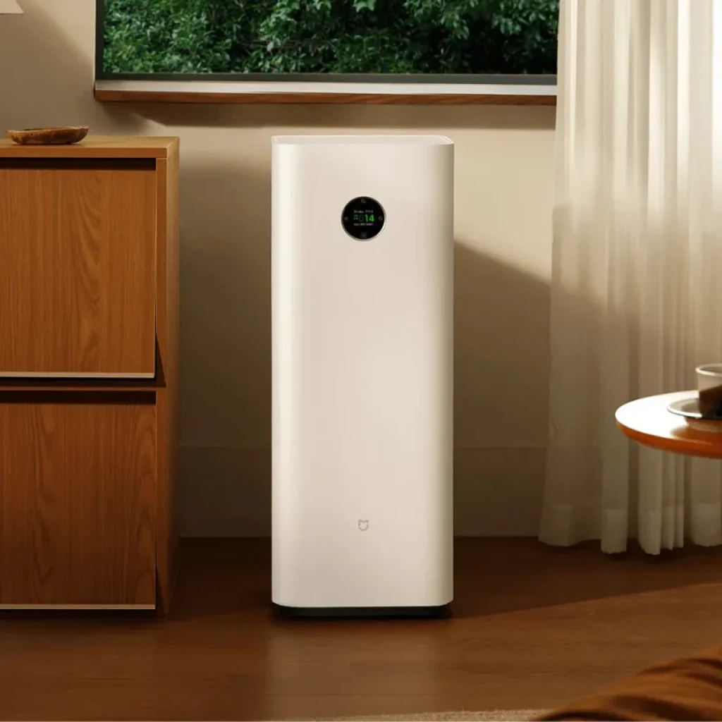 Vista frontal do purificador de ar Mijia Smart Air Purifier Max compatível com o filtro