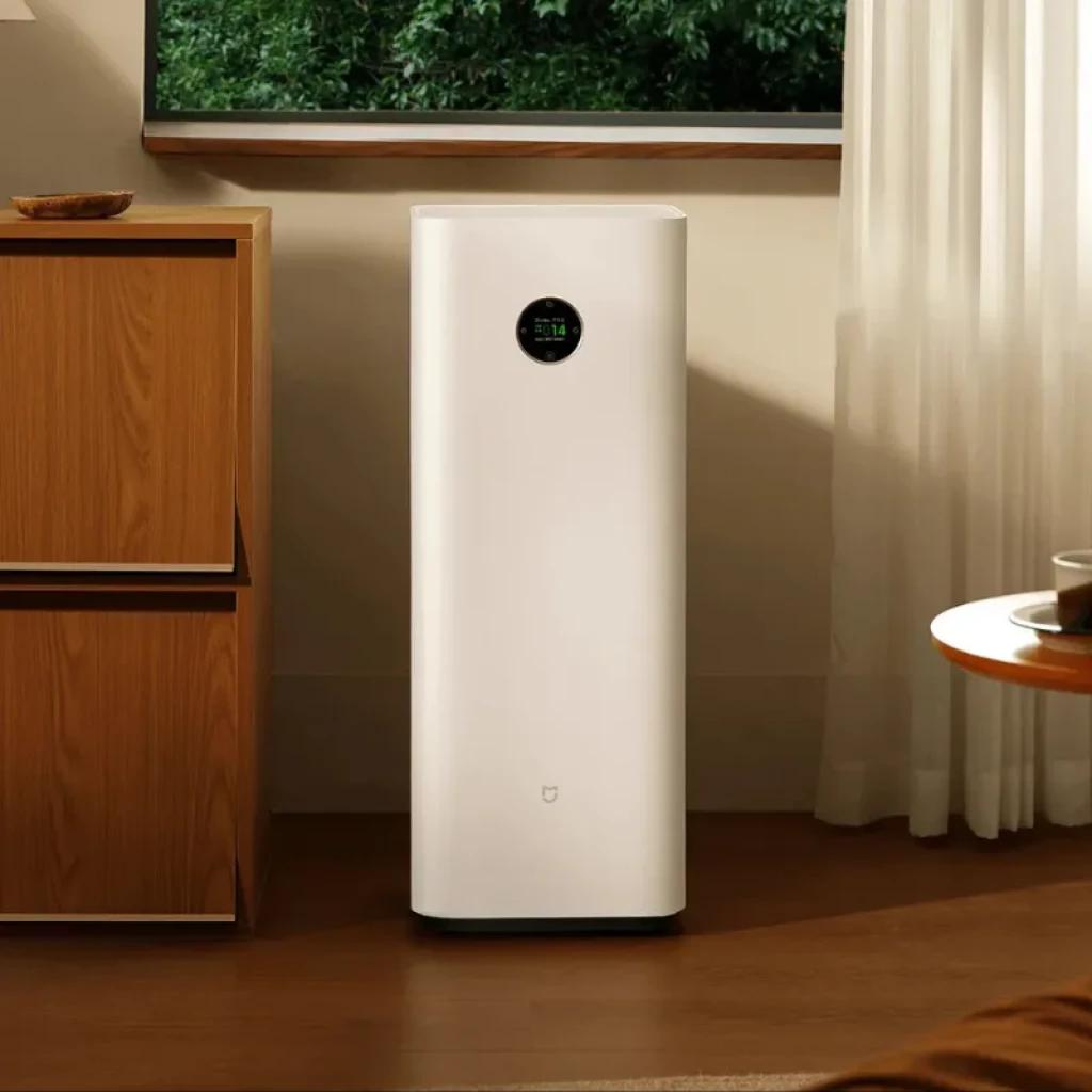 Vista frontal do purificador de ar Mijia Smart Air Purifier Max compatível com o filtro