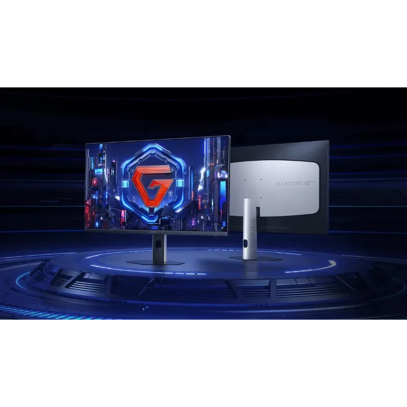 Monitor Xiaomi 2K Gaming G27Qi 2026 con pantalla 27 pulgadas 2K, biseles finos, soporte metálico ajustable y diseño gamer con iluminación futurista en