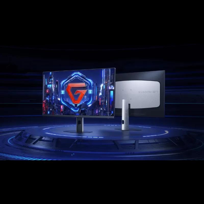 Monitor Xiaomi 2K Gaming G27Qi 2026 con pantalla 27 pulgadas 2K, biseles finos, soporte metálico ajustable y diseño gamer con iluminación futurista en