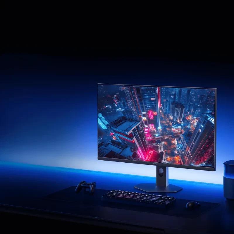 Monitor Xiaomi 2K Gaming G27Qi 2026 con pantalla 27 pulgadas 2K, biseles ultrafinos, peana metálica ajustable y retroiluminación ambiental azul