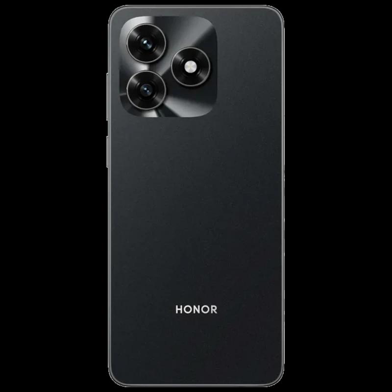 Honor X5c Plus negro con módulo trasero de triple cámara en esquina superior izquierda, acabado mate y logo Honor centrado en la parte inferior