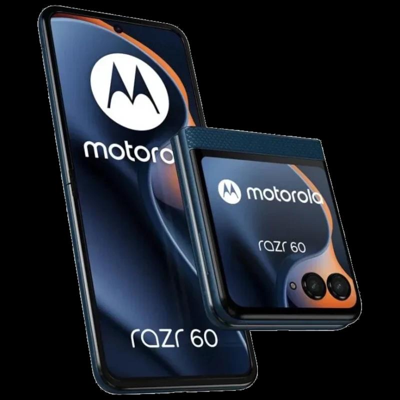 Motorola Razr 60 5G bleu Gibraltar Sea pliable, écran 6,9 pouces, double caméra au dos, 8 Go RAM, 256 Go, avec Moto AI