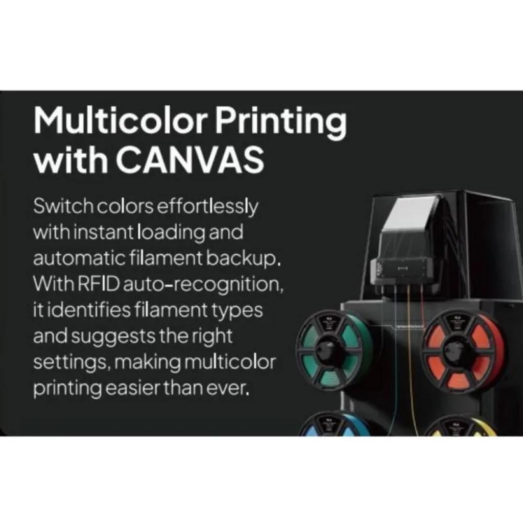 Módulo multicolor para Elegoo Centauri Carbon 2 Combo FDM: cambio de filamento automático, RFID para reconocer materiales y bobinas en diversos colores