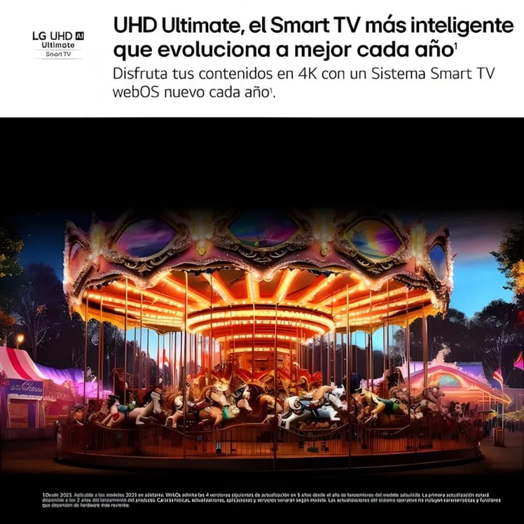 LG 55UA74006LB 55 pouces 4K UHD avec AI Ultimate, écran fin, couleurs vives, contraste élevé, webOS Smart TV, idéal pour films et jeux