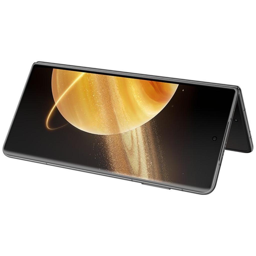 Honor Magic V3 5G verde recondicionado premium, design dobrável em modo tenda, tela ampla sem bordas com furo central para câmera, acabamento elegante