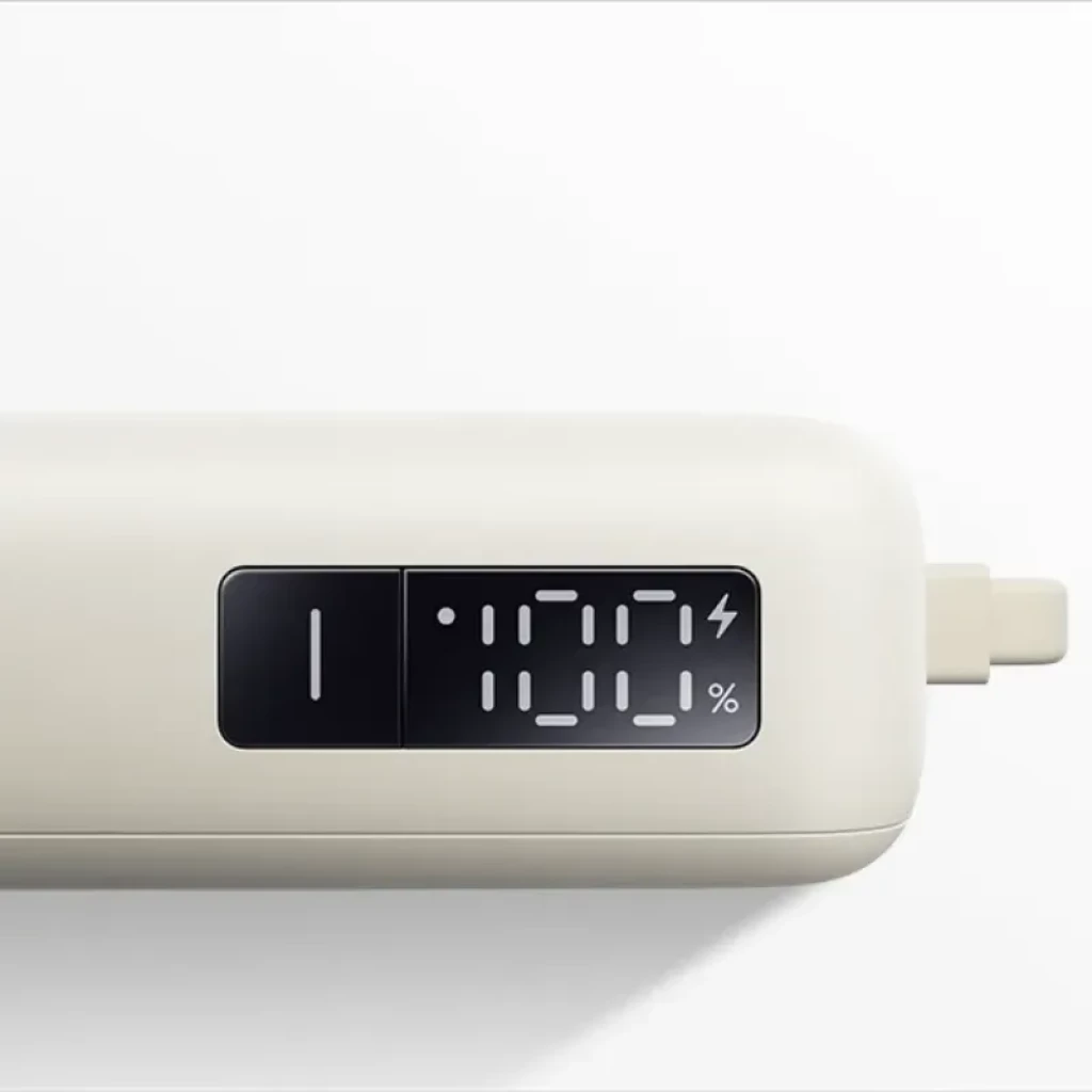 Écran numérique du Xiaomi 67W Power Bank 10000 de couleur beige